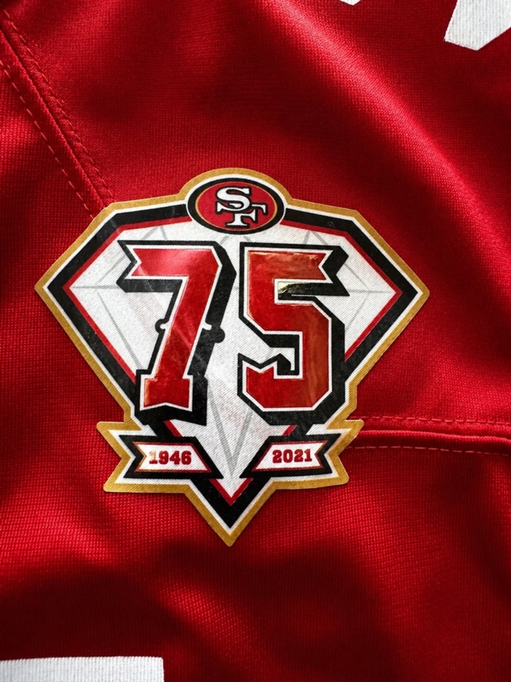 Nike Nick Bosa San Francisco 49ers 75th Anniversary Red Home Vapor Jersey XL - Picture 6 of 11